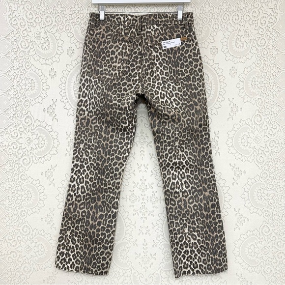 Joe's Jeans Women's The Callie High-Waist Crop Bootcut Pants Amur Leopard Print - Picture 4 of 12
